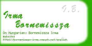 irma bornemissza business card